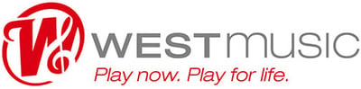 West Music - Play Now. Play for Life Logo